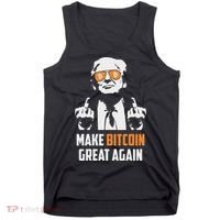 Trump Make Bitcoin Great Again Funny Maga Pro Trump Tank Top thumb 0