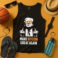 Trump Make Bitcoin Great Again Funny Maga Pro Trump Tank Top thumb 4