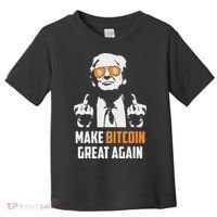 Trump Make Bitcoin Great Again Funny Maga Pro Trump Toddler T-Shirt thumb 0