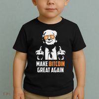 Trump Make Bitcoin Great Again Funny Maga Pro Trump Toddler T-Shirt thumb 2