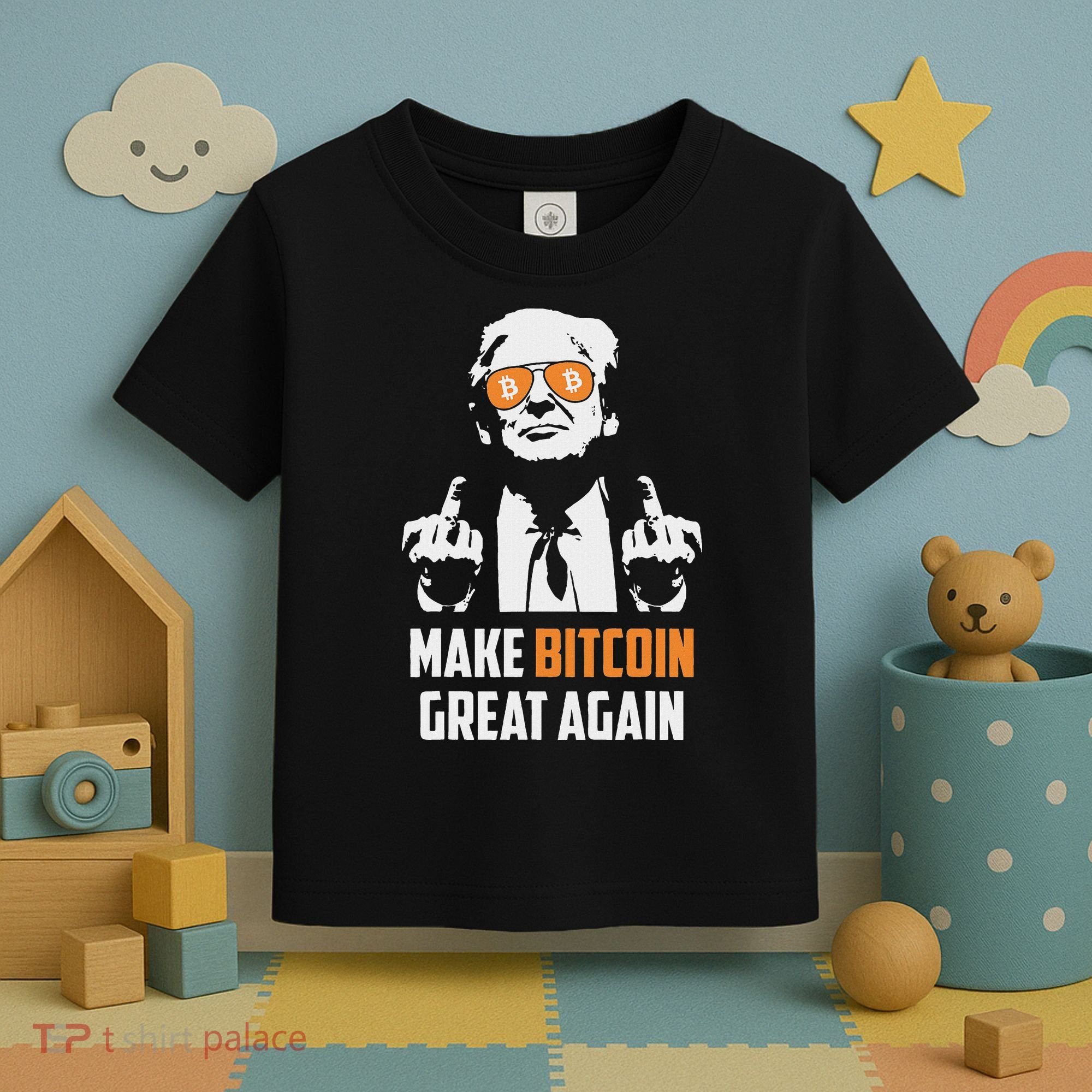 Trump Make Bitcoin Great Again Funny Maga Pro Trump Toddler T-Shirt