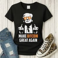 Trump Make Bitcoin Great Again Funny Maga Pro Trump Women's T-Shirt thumb 3