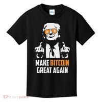 Trump Make Bitcoin Great Again Funny Maga Pro Trump Kids T-Shirt thumb 0