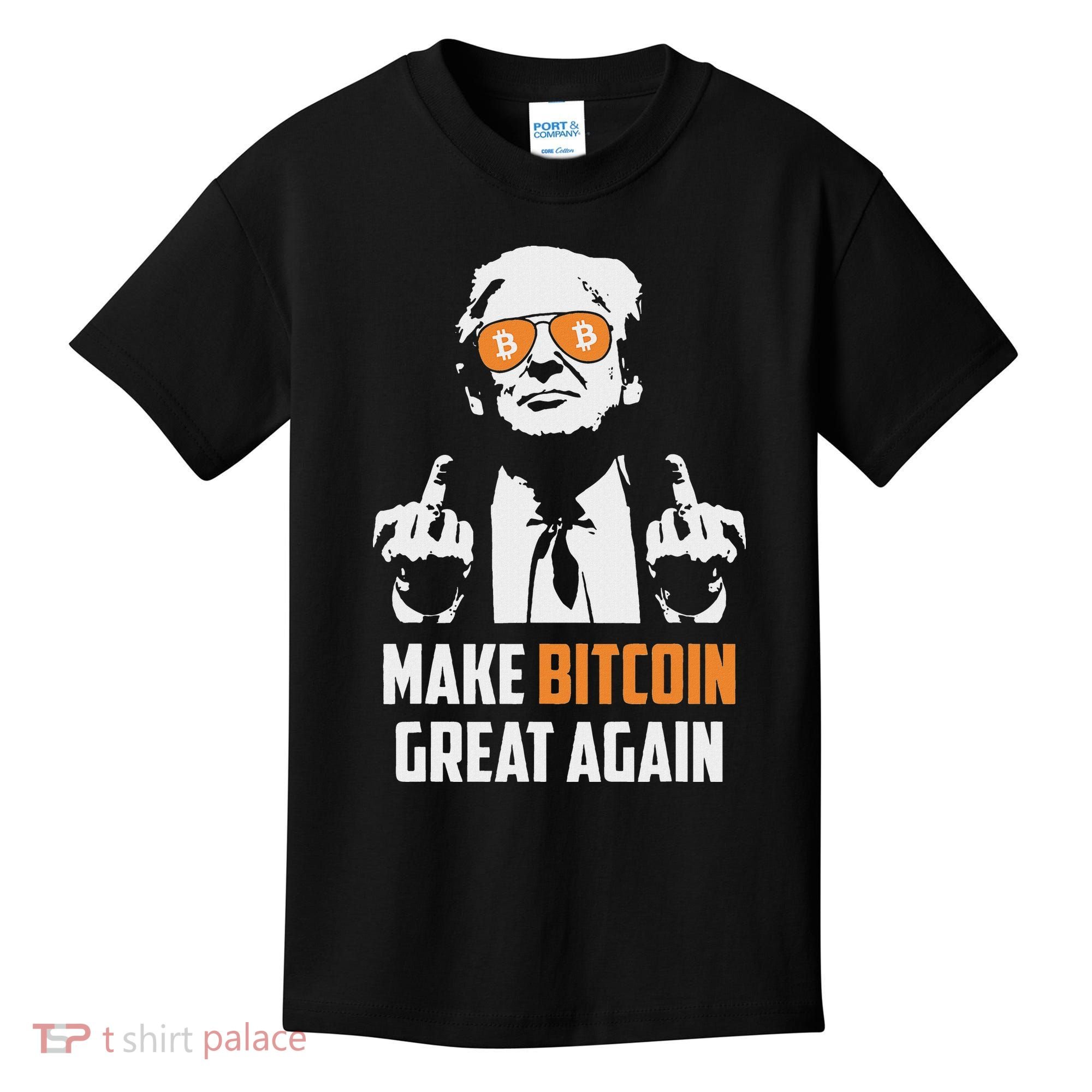 Trump Make Bitcoin Great Again Funny Maga Pro Trump Kids T-Shirt