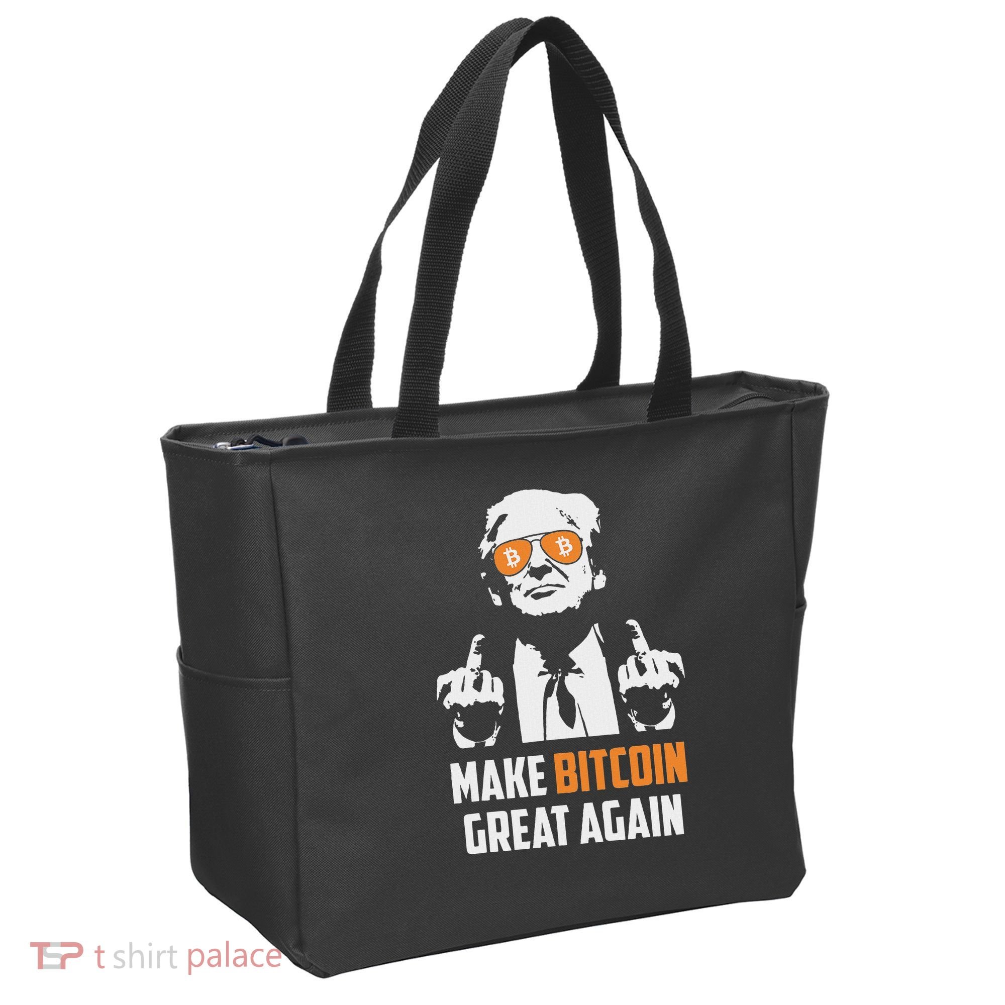 Trump Make Bitcoin Great Again Funny Maga Pro Trump Tote Bag