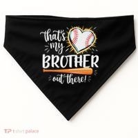 That's My Brother Out There Baseball Sister USA-Made Doggie Bandana thumb 0