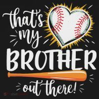 That's My Brother Out There Baseball Sister Hoodie thumb 7