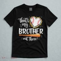 That's My Brother Out There Baseball Sister T-Shirt thumb 5