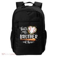 That's My Brother Out There Baseball Sister Backpack thumb 0