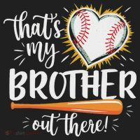 That's My Brother Out There Baseball Sister Beanie thumb 2