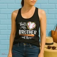 That's My Brother Out There Baseball Sister Women's Tank Top thumb 2