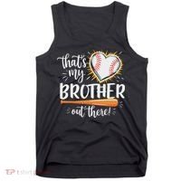 That's My Brother Out There Baseball Sister Tank Top thumb 0