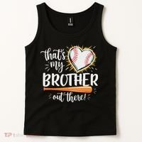 That's My Brother Out There Baseball Sister Tank Top thumb 2
