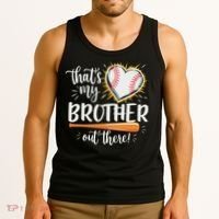 That's My Brother Out There Baseball Sister Tank Top thumb 3