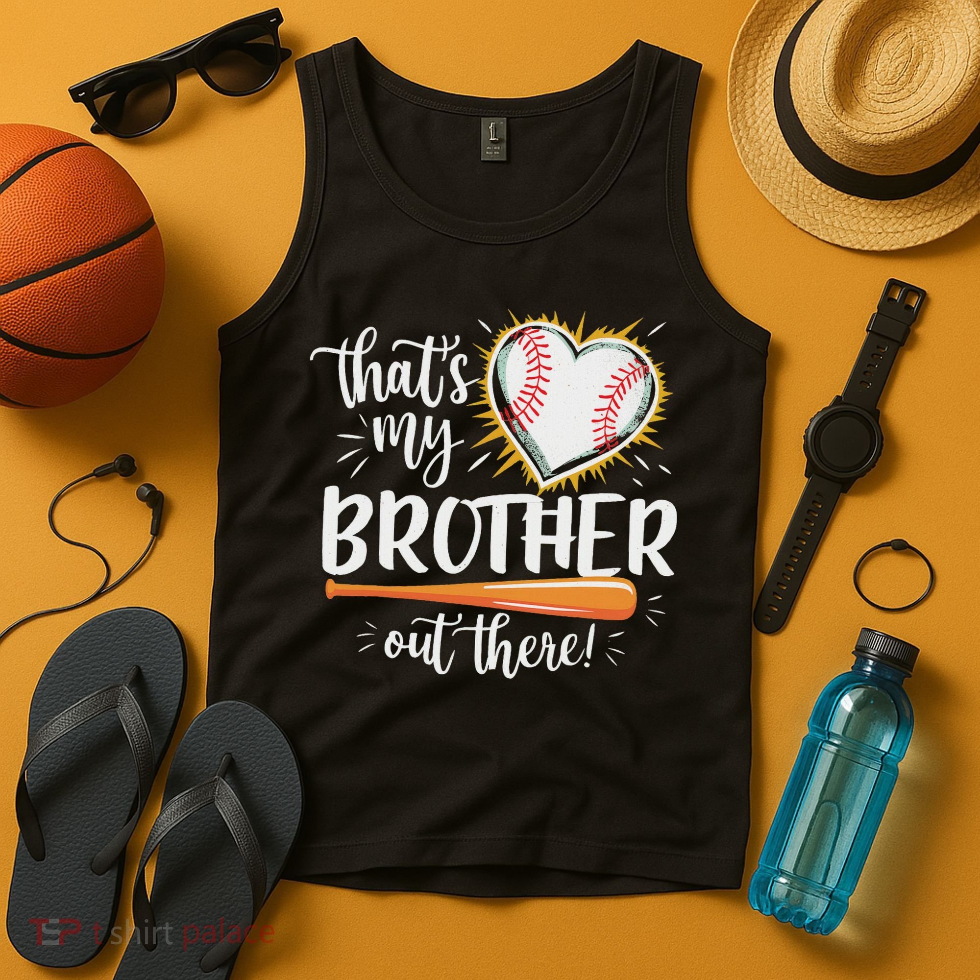 That's My Brother Out There Baseball Sister Tank Top