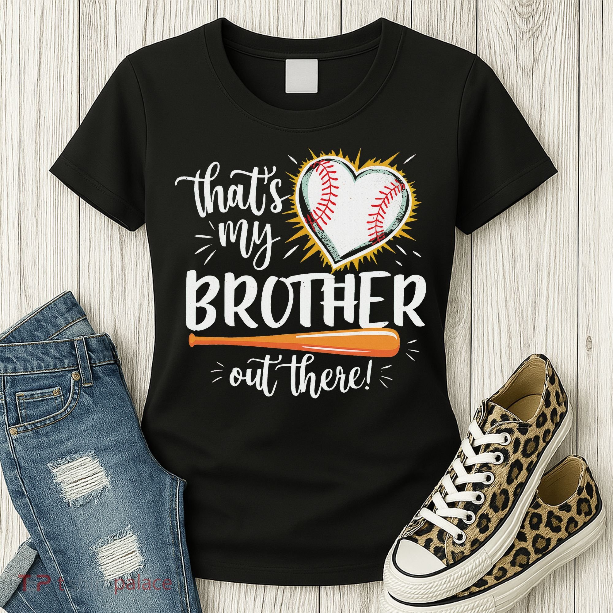 That's My Brother Out There Baseball Sister Women's T-Shirt