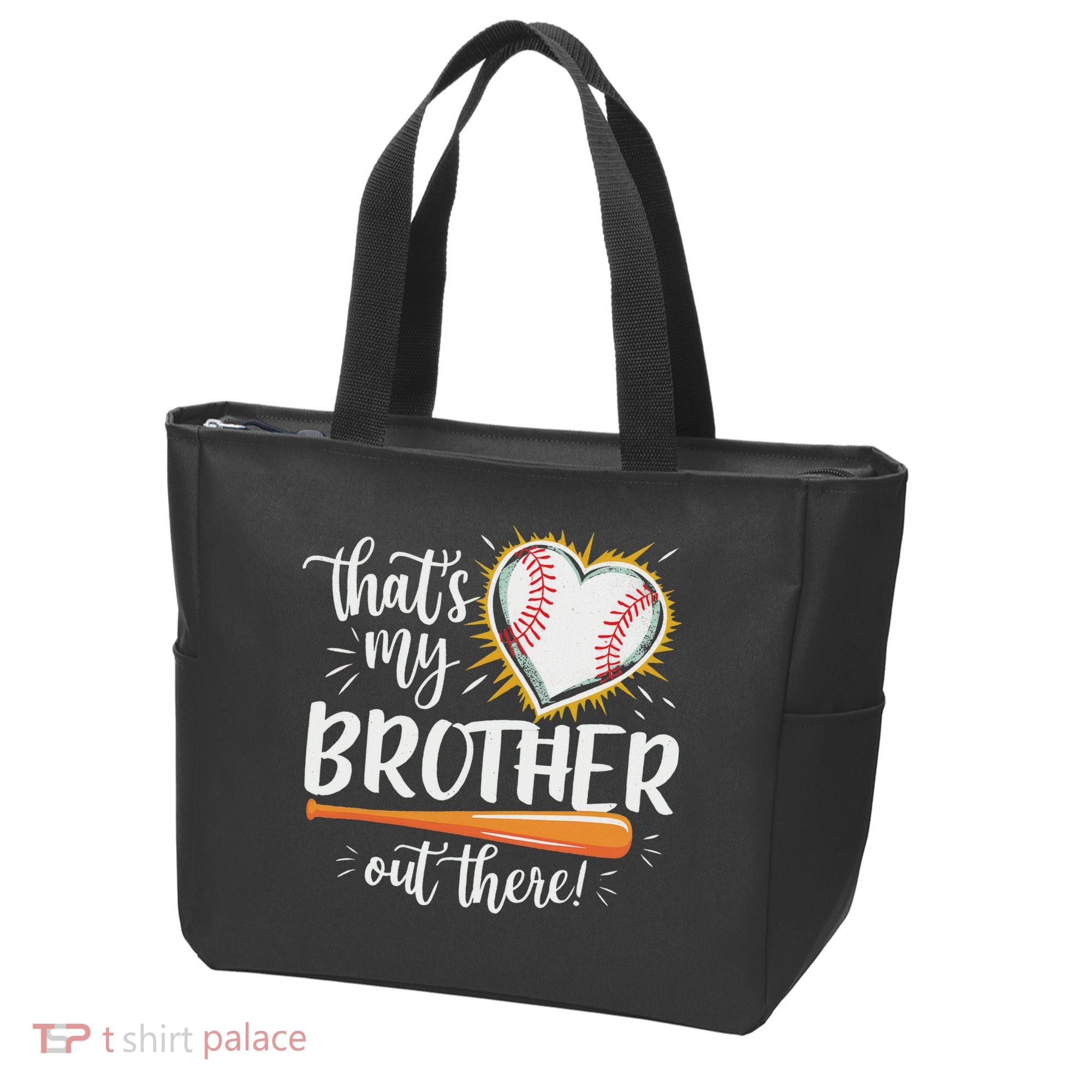 That's My Brother Out There Baseball Sister Tote Bag
