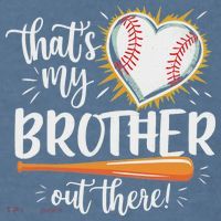 That's My Brother Out There Baseball Sister Comfort Colors Garment-Dyed Hooded Sweatshirt thumb 2