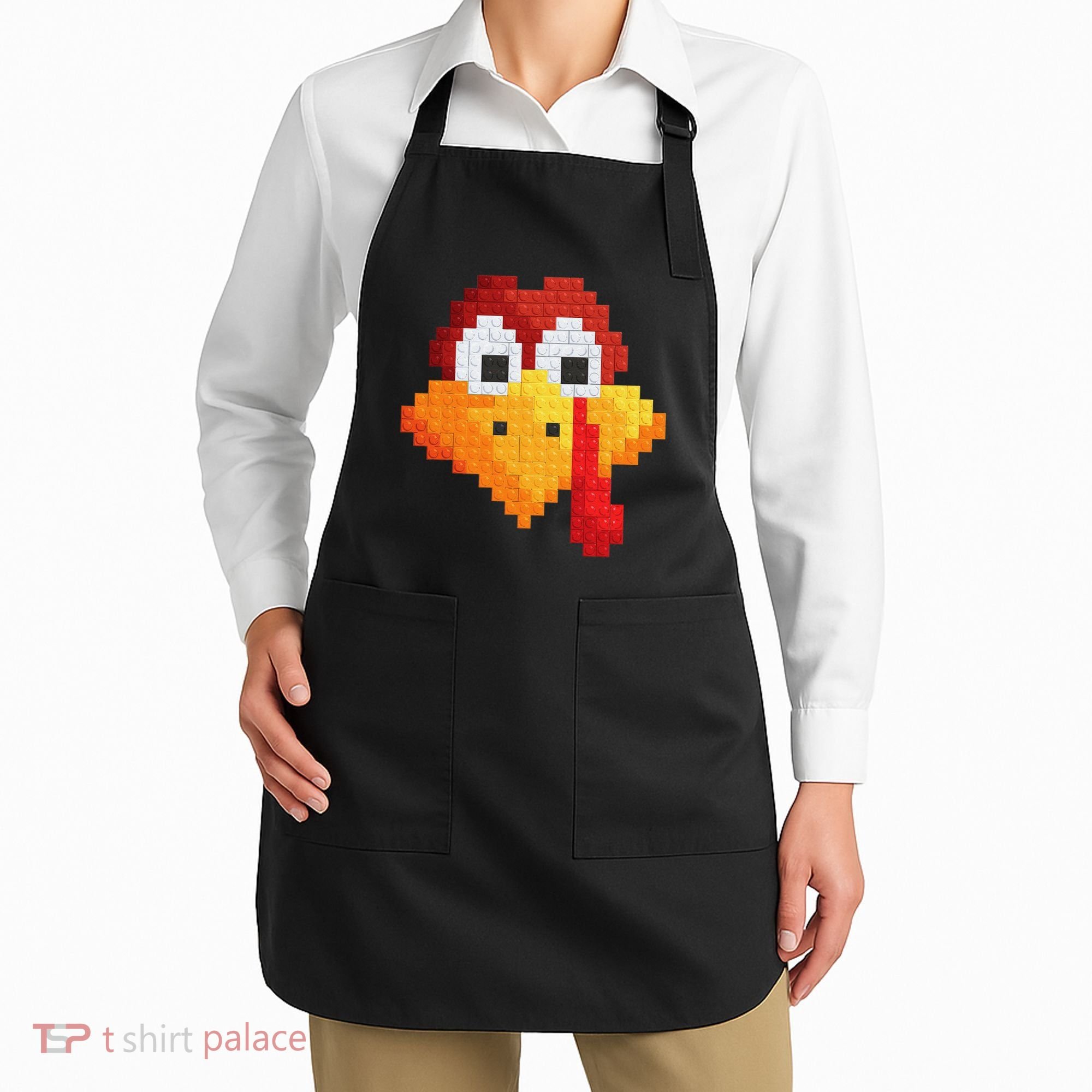 Thanksgiving Master Builder Turkey Face Building Blocks Apron