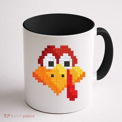 Thanksgiving Master Builder Turkey Face Building Blocks Coffee Mug back