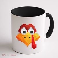 Thanksgiving Master Builder Turkey Face Building Blocks Coffee Mug thumb 1