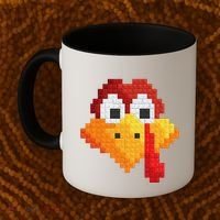 Thanksgiving Master Builder Turkey Face Building Blocks Coffee Mug thumb 2