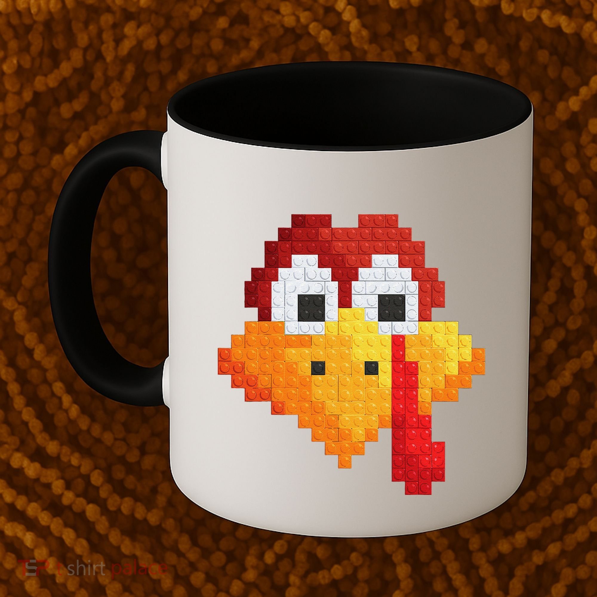 Thanksgiving Master Builder Turkey Face Building Blocks Coffee Mug