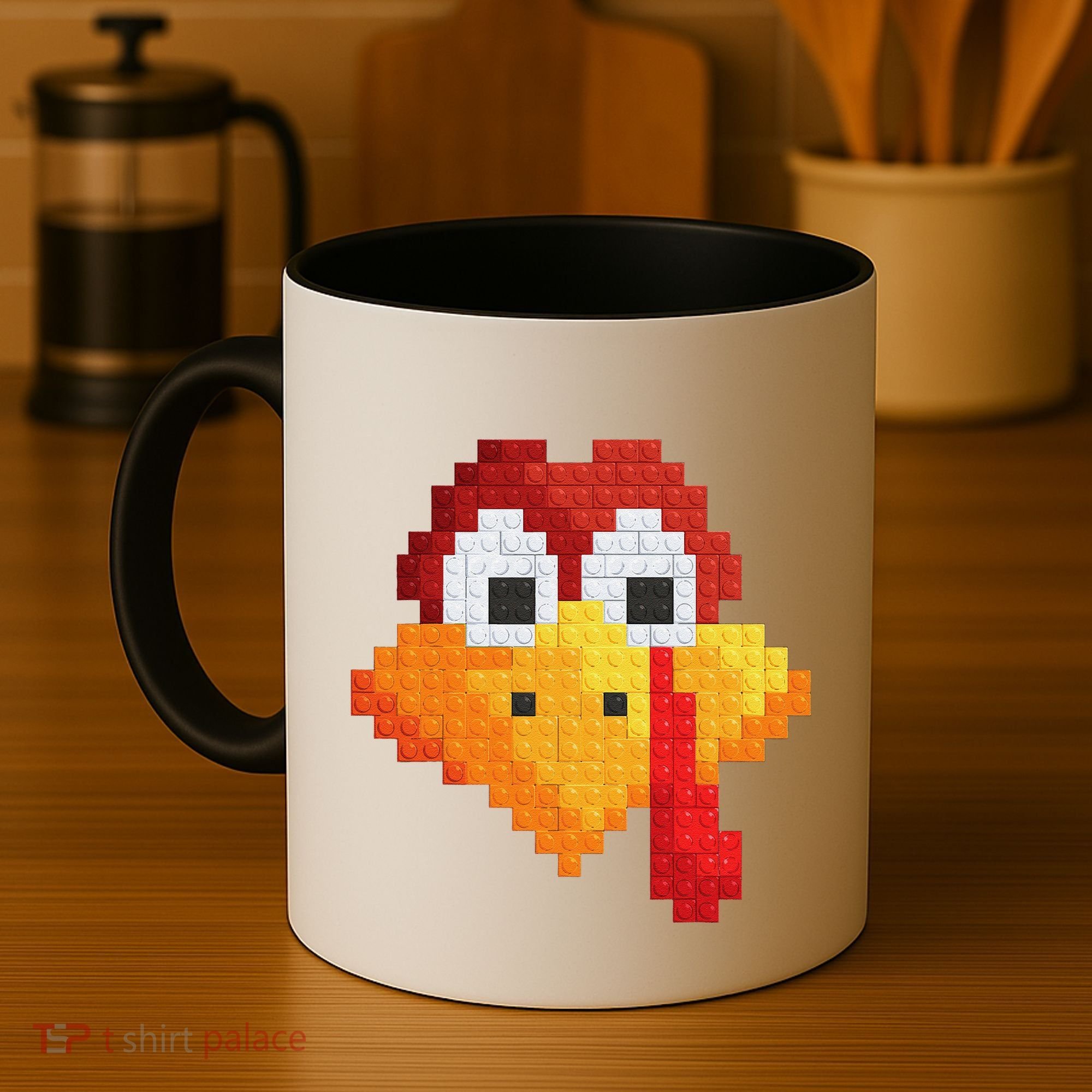Thanksgiving Master Builder Turkey Face Building Blocks Coffee Mug