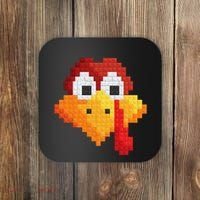 Thanksgiving Master Builder Turkey Face Building Blocks Coaster thumb 0