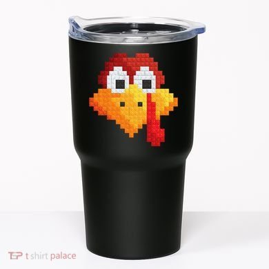 Thanksgiving Master Builder Turkey Face Building Blocks Tumbler