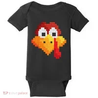 Thanksgiving Master Builder Turkey Face Building Blocks Baby Bodysuit thumb 0
