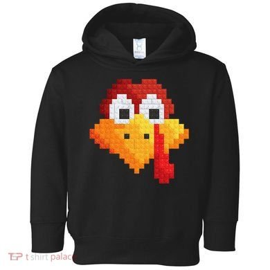 Thanksgiving Master Builder Turkey Face Building Blocks Toddler Hoodie
