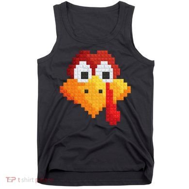 Thanksgiving Master Builder Turkey Face Building Blocks Tank Top