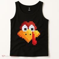 Thanksgiving Master Builder Turkey Face Building Blocks Tank Top thumb 2