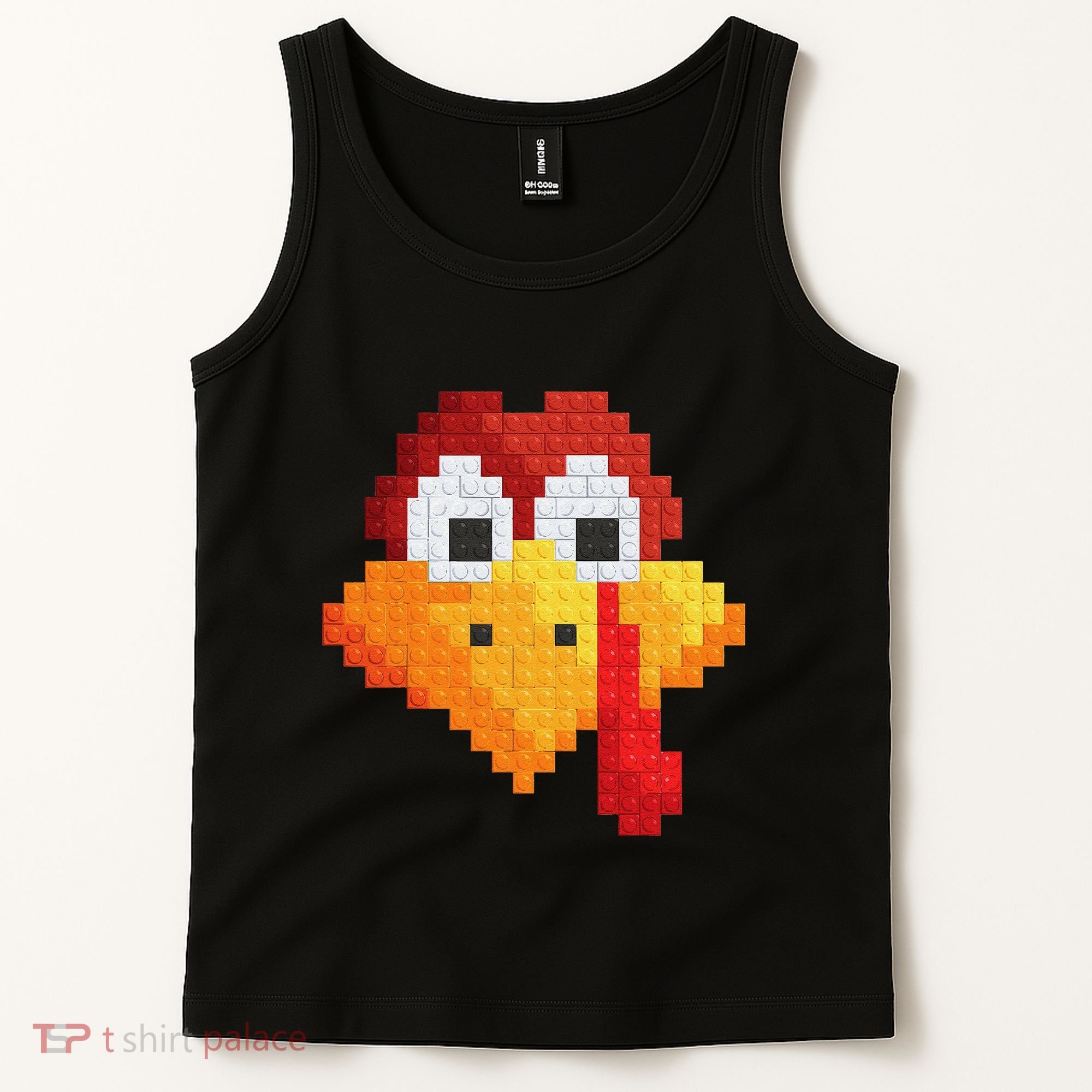Thanksgiving Master Builder Turkey Face Building Blocks Tank Top