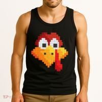 Thanksgiving Master Builder Turkey Face Building Blocks Tank Top thumb 3