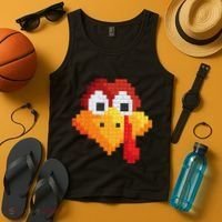 Thanksgiving Master Builder Turkey Face Building Blocks Tank Top thumb 4
