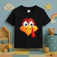 Thanksgiving Master Builder Turkey Face Building Blocks Toddler T-Shirt thumb 3