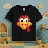 Thanksgiving Master Builder Turkey Face Building Blocks Toddler T-Shirt thumb 3