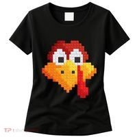 Thanksgiving Master Builder Turkey Face Building Blocks Women's T-Shirt thumb 0