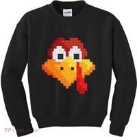 Thanksgiving Master Builder Turkey Face Building Blocks Kids Sweatshirt thumb 0