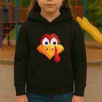 Thanksgiving Master Builder Turkey Face Building Blocks Kids Hoodie thumb 3