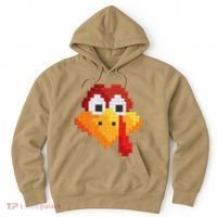 Thanksgiving Master Builder Turkey Face Building Blocks Hoodie thumb 0