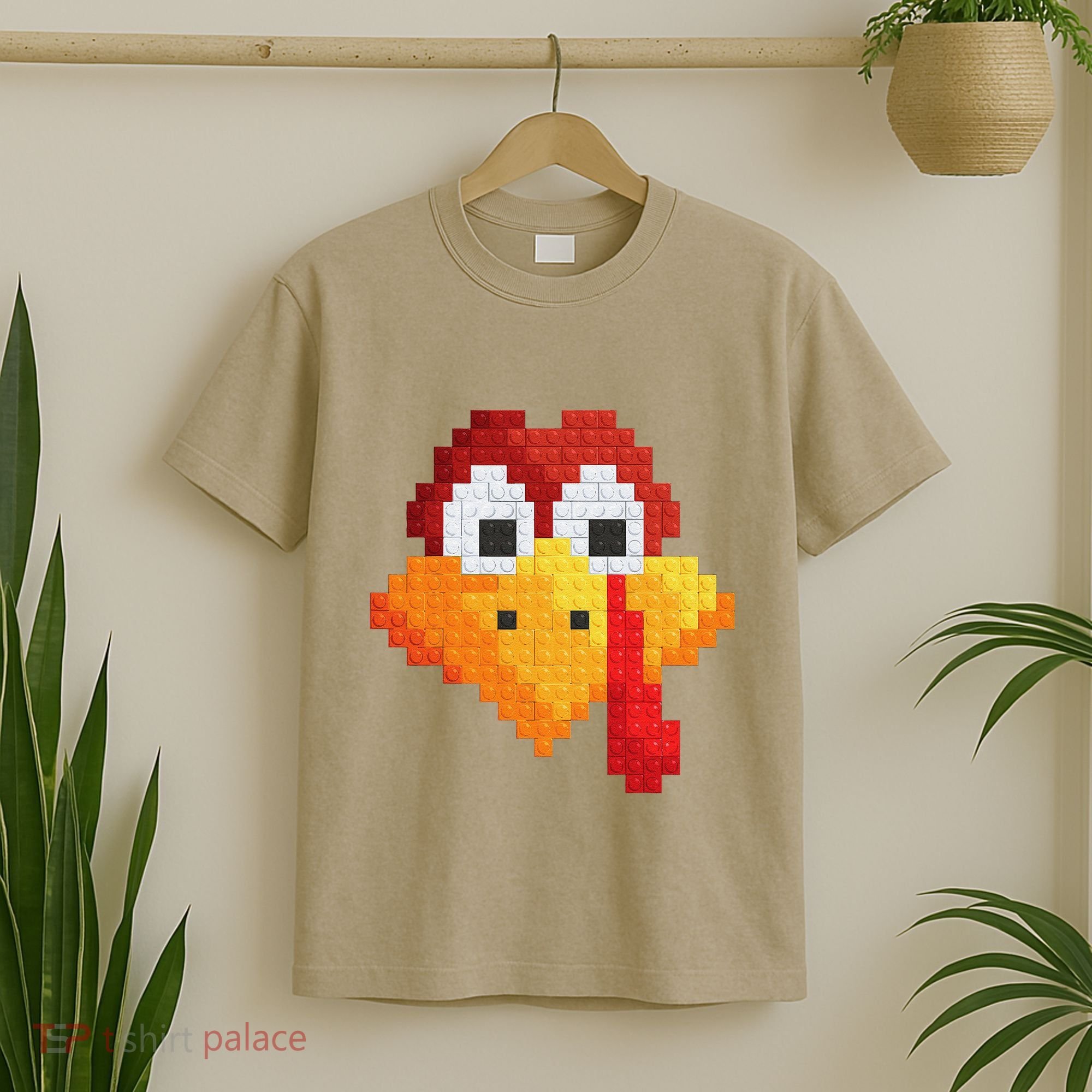 Thanksgiving Master Builder Turkey Face Building Blocks T-Shirt