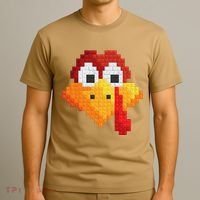 Thanksgiving Master Builder Turkey Face Building Blocks T-Shirt thumb 3
