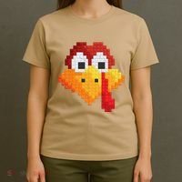 Thanksgiving Master Builder Turkey Face Building Blocks T-Shirt thumb 4
