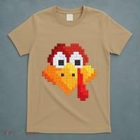 Thanksgiving Master Builder Turkey Face Building Blocks T-Shirt thumb 5