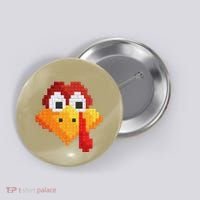 Thanksgiving Master Builder Turkey Face Building Blocks Button thumb 0