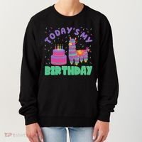 Todays My Birthday Llama Party Women's Sweatshirt thumb 0