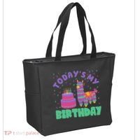 Todays My Birthday Llama Party Tote Bag thumb 2